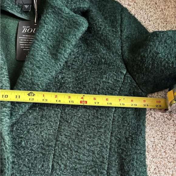 NWT Bernardo Women’s Notch Lapel Single Breasted Forest Green Coat Size Small - Picture 7 of 10
